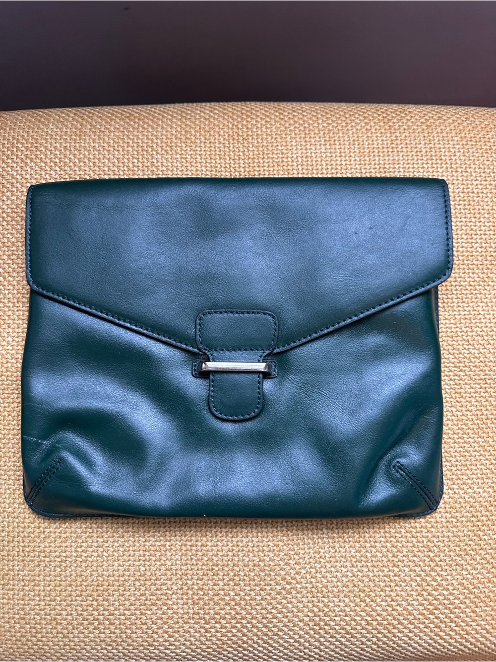Banana Republic Structured Leather Envelope Clutch
